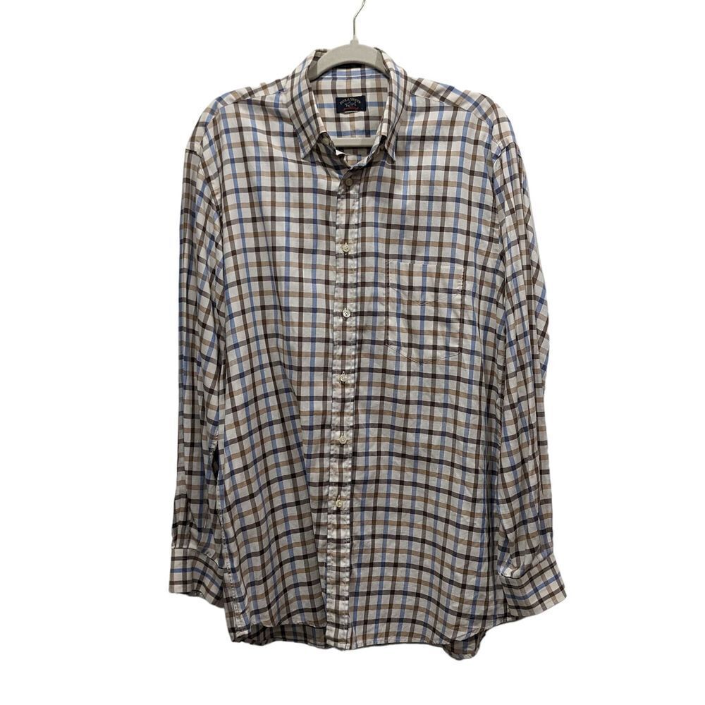 Paul & Shark Yachting Button Down Plaid Shirt, L